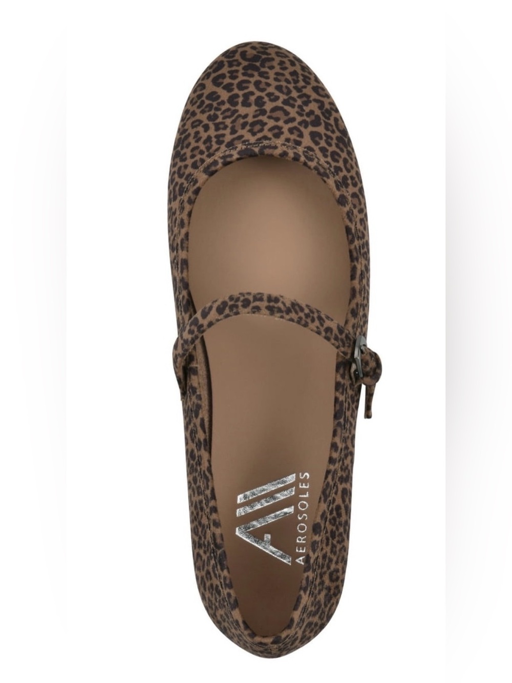 AEROSOLES Leopard-Print Mary Jane Flats in Wide Fit